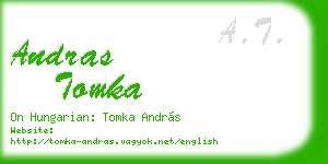 andras tomka business card